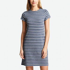 Sail to Sable STS Heathered Blue White Striped Knit Dress Small – Shift Style